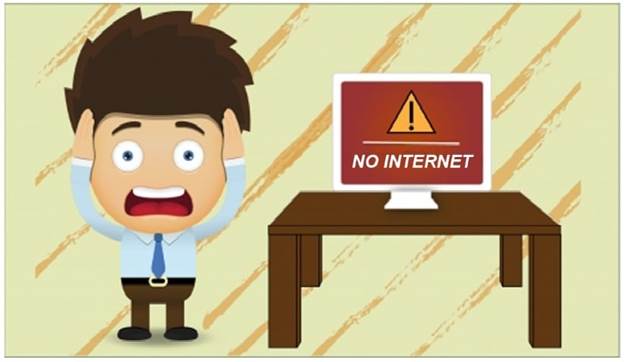 No Internet Warning Cartoon